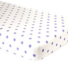 Lavender Dot Crib Fitted Sheet